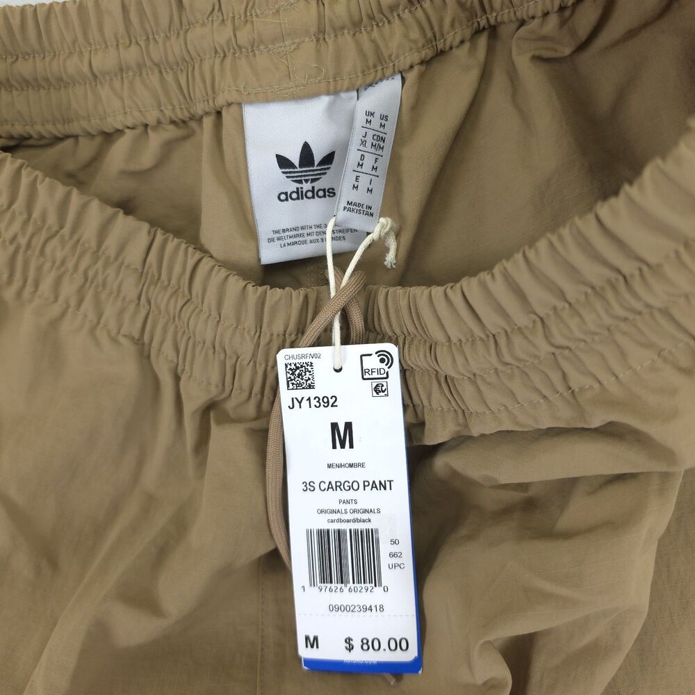 Adidas 3S Cargo Pant Tan Mens Size Medium JY1392 NWT - Picture 6 of 10